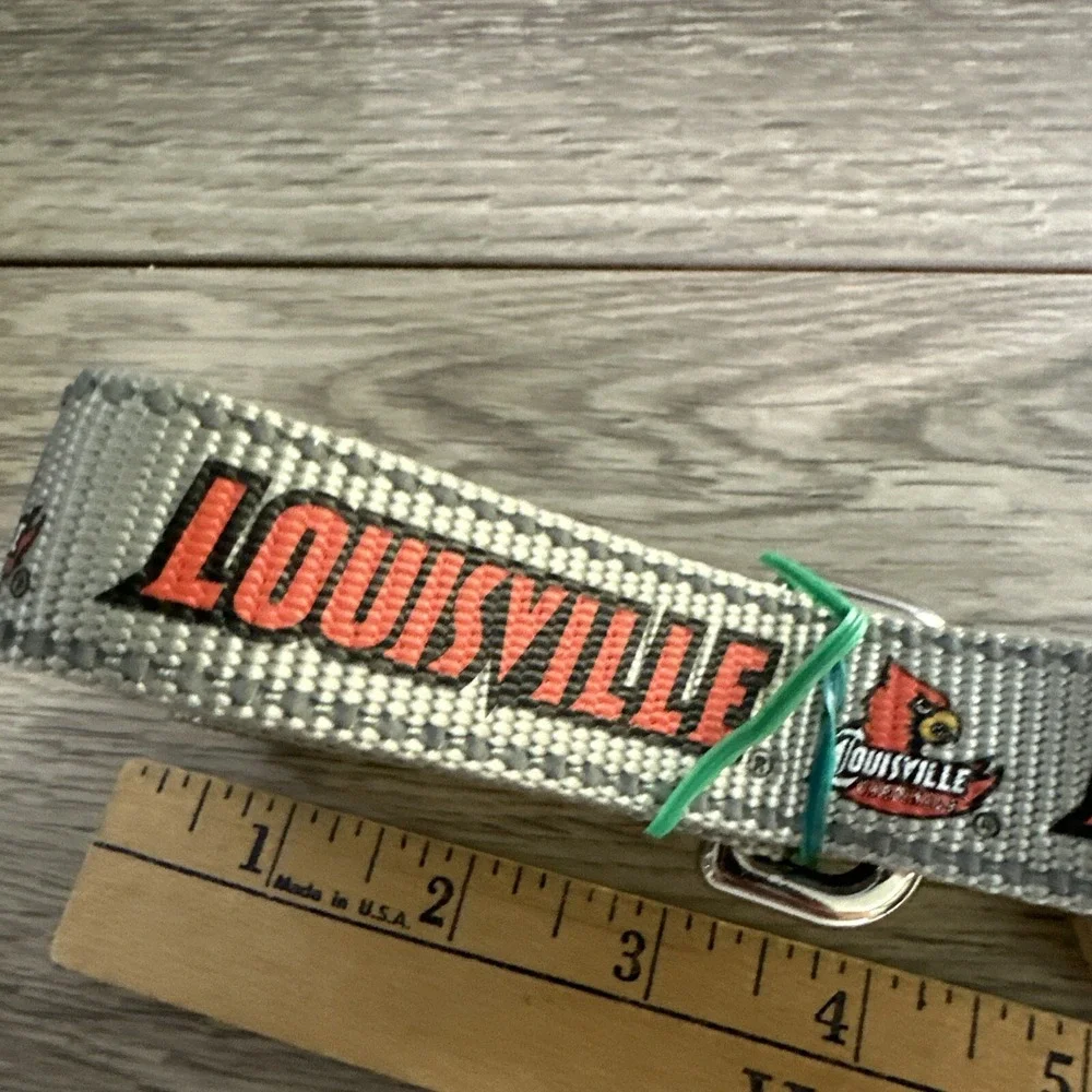 NCAA Louisville Cardinals Pet Leash Dog Grey 4ft Woven Logo Fan Gear 1